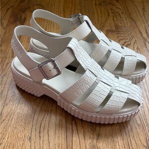 Sorel Ona Streetworks Faux Crocodile Platform Fisherman Sandals